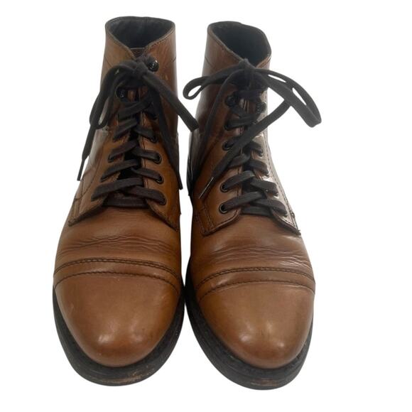 Thursday Boot Company Captain Cap Toe Lace up Leather Boots Sz 8.5 - Picture 2 of 6